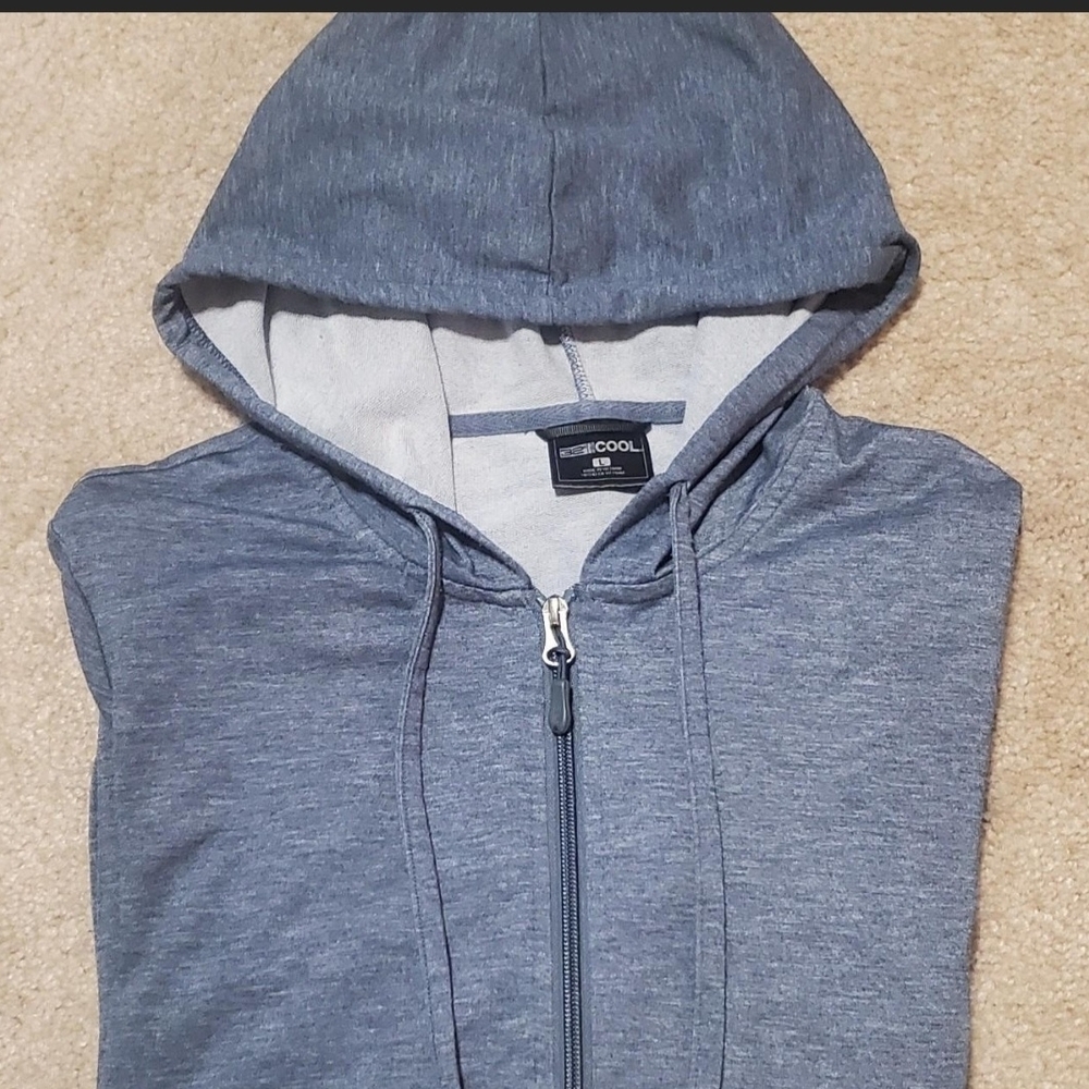 32 Degrees Blue Green Zip-Up Hoodie Womens Large NWOT